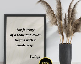Lao Tzu Quote Print: Inspirational Wall Art (Digital Download)