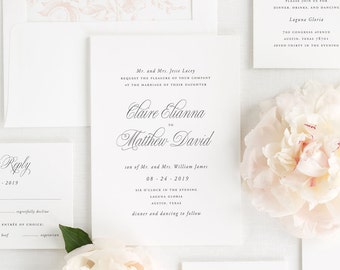 Garden Elegance Wedding Invitations - Sample