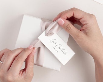 Natalie Wedding Favor Tags - 2x4", 1.5x3.5", or 2x2" - Gift Tags