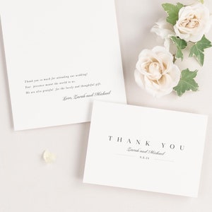Cartões de agradecimento de casamento Zarah - Notas de agradecimento de casamento - Obrigado de casamento imagem 1