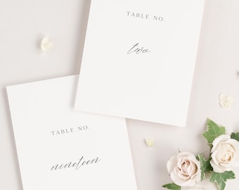 Gemma Table Numbers - 4x6" - Wedding Table Numbers