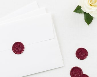 WHOLESALE Burgundy Wax Seals - Peel and Stick Seals - Seal Stickers - Dark Red - Metallic Seals - Wedding Invite - Invite Seals - Wax Seal