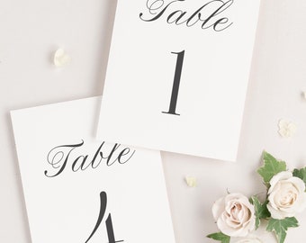 Zarah Table Numbers - 4x6" - Wedding Table Numbers