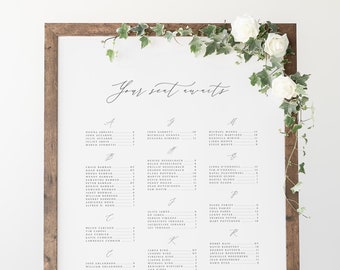 Sienna Wedding Seating Chart - 20x30" or 24x36" - Seating Chart for Wedding