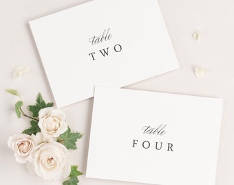 Jessica Table Numbers - 4x6" - Wedding Table Numbers