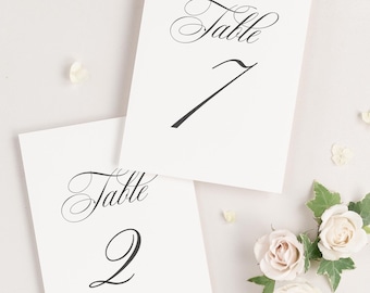 Camille Table Numbers - 4x6" - Wedding Table Numbers
