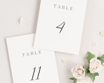 Números de mesa Chelsea - 4x6" - Números de mesa de boda