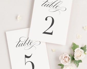 Haley Design Table Numbers - 5x7" - Wedding Table Numbers