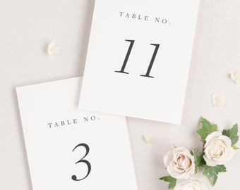 Priya Table Numbers - 4x6" - Wedding Table Numbers