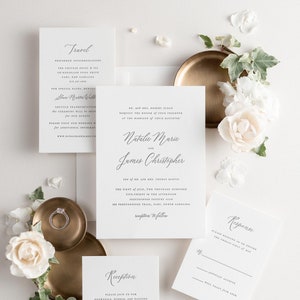 Natalie Letterpress Wedding Invitations - Deposit