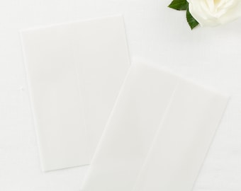 Vellum Jackets - Pre-Scored Jackets - Wedding Invitations - Pre Folded - Translucent Sleeve for Cards