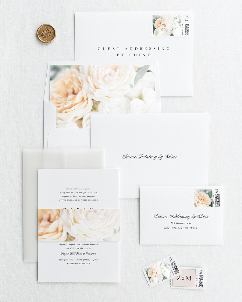 Zarah Floral Wedding Invitations Deposit