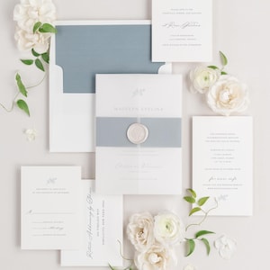 Madelyn Vellum Wedding Invitation: Classic Script with Ribbon