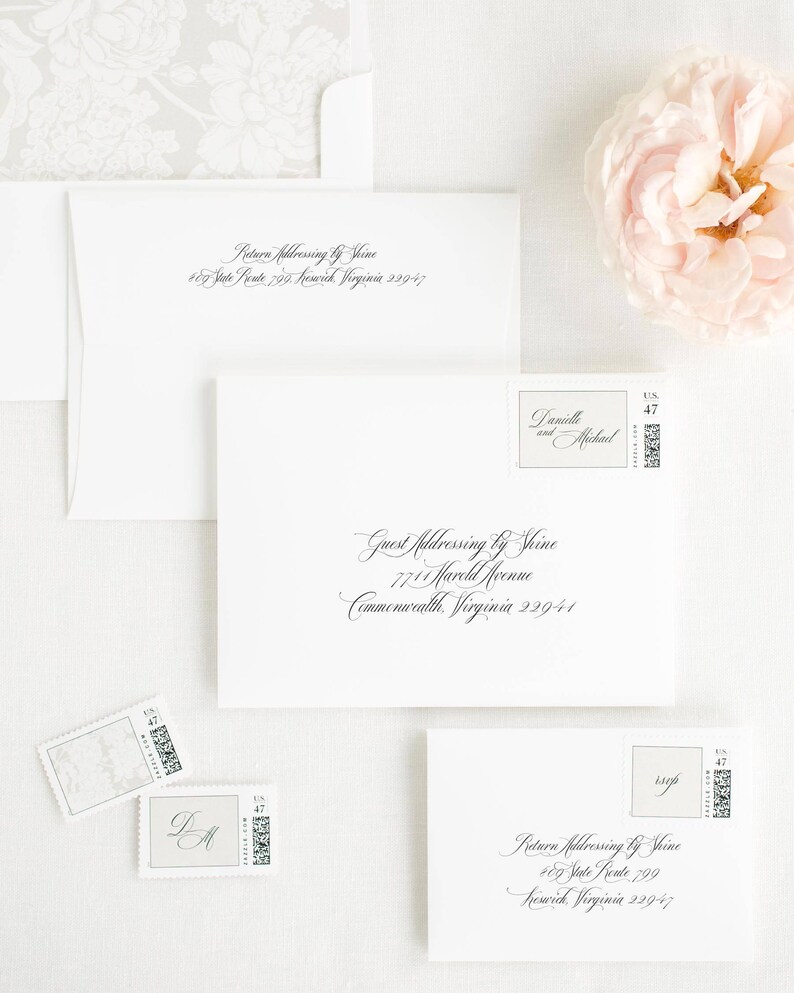 Danielle Wedding Invitations Sample Etsy