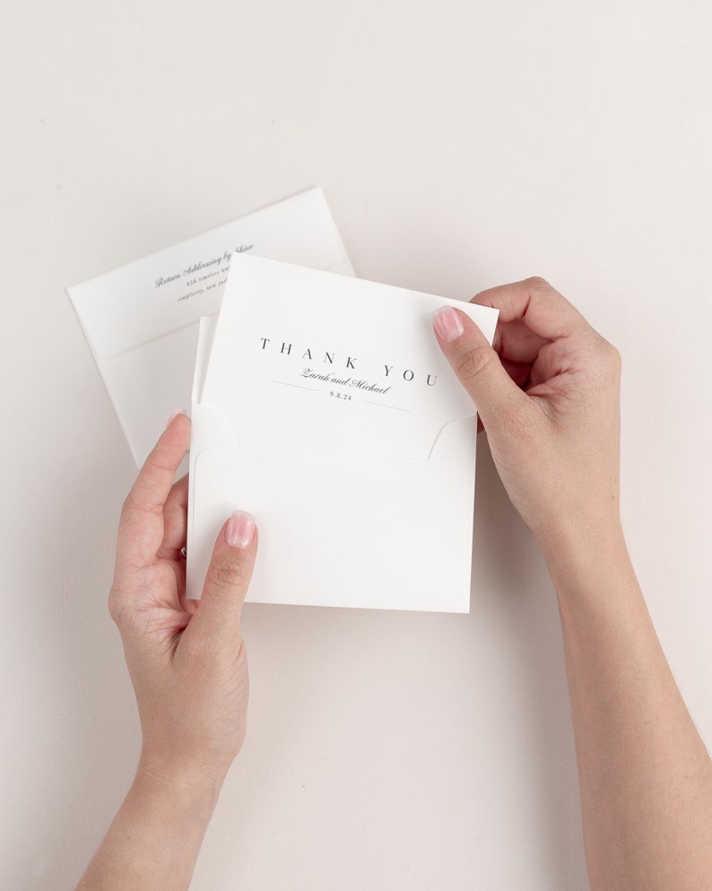 Cartões de agradecimento de casamento Zarah - Notas de agradecimento de casamento - Obrigado de casamento imagem 5