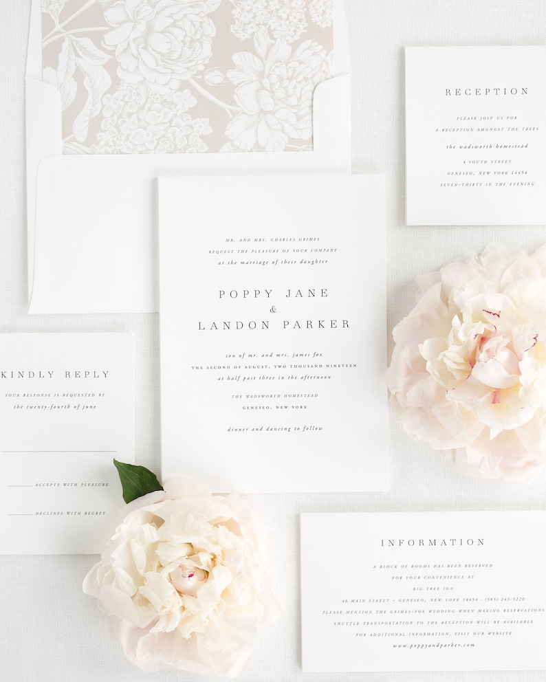 Poppy Wedding Invitations - Sample 