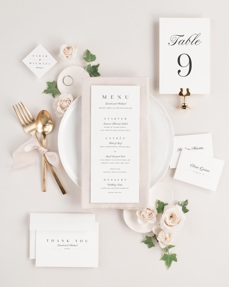 Cartões de agradecimento de casamento Zarah - Notas de agradecimento de casamento - Obrigado de casamento imagem 4