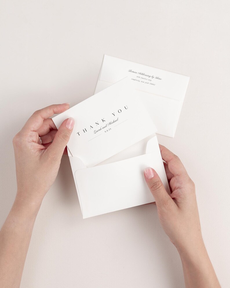 Cartões de agradecimento de casamento Zarah - Notas de agradecimento de casamento - Obrigado de casamento imagem 3