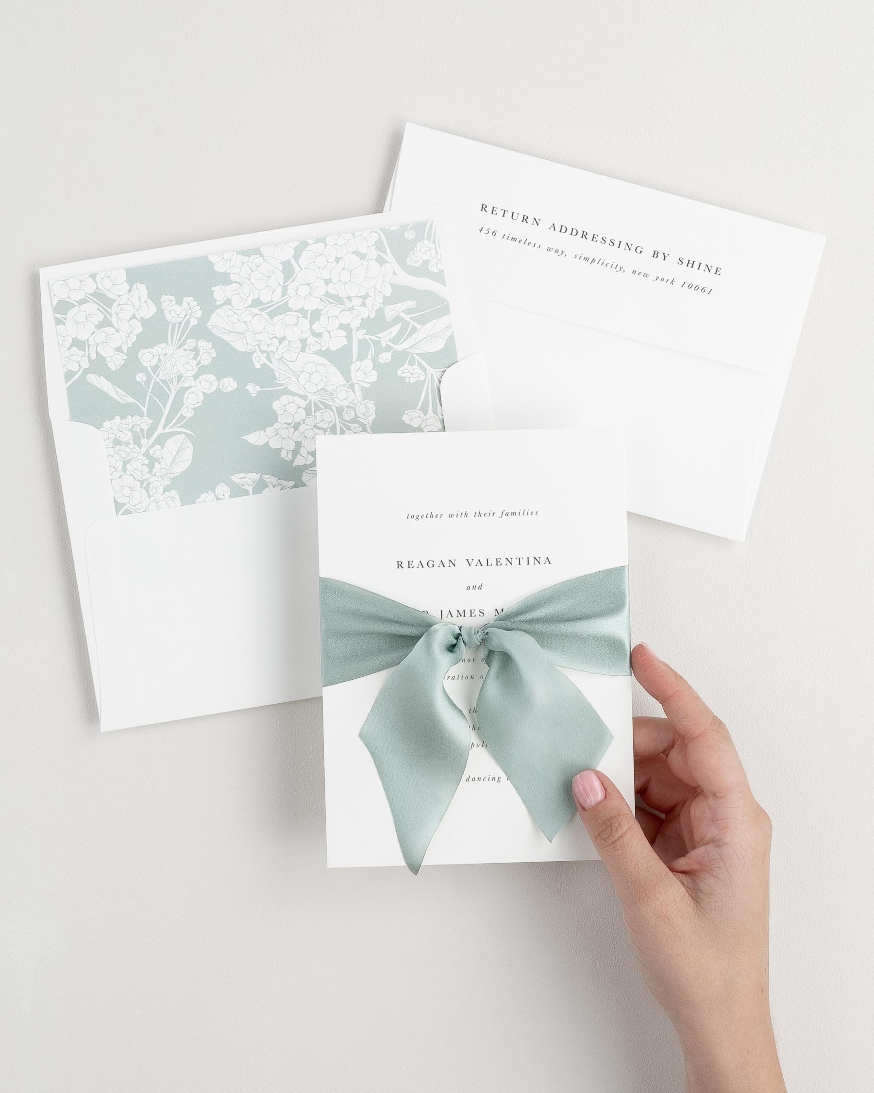 Diy Wedding Invitations Ribbon Simple Wedding Invitations With Ribbon