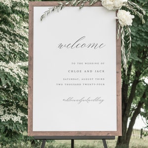 Chloe Wedding Welcome Sign 20x30 or 24x36 image 2