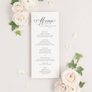 Classic Script Dinner Menus Wedding Menus Event Menus image 3