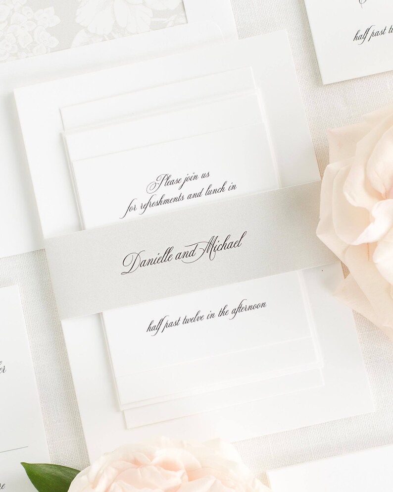 Danielle Wedding Invitations Sample Etsy