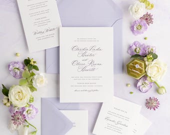 Lavender Wedding Invitations: Elegant Custom Stationery