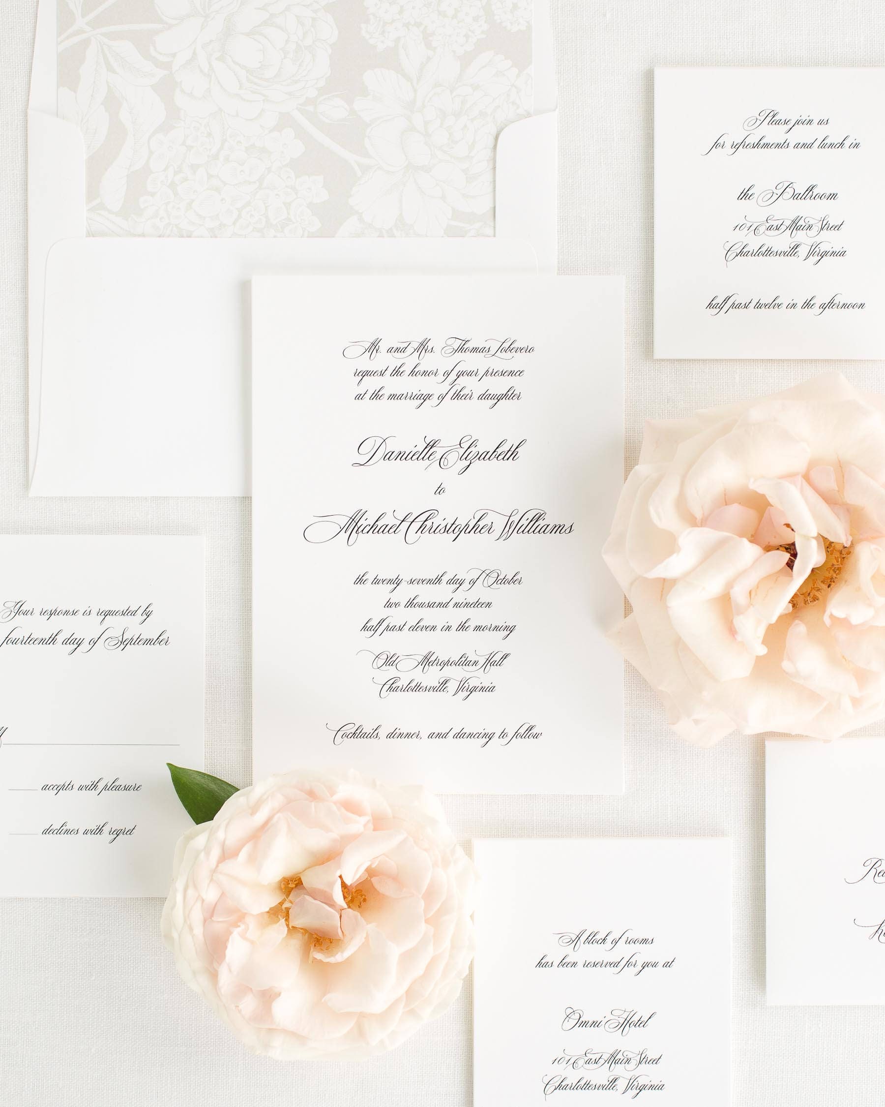 Danielle Wedding Invitations Sample Etsy