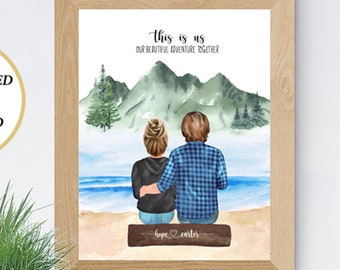 Couples Print, Birthday,Anniversary Gift for Him or Her, Husband, Wife, Boyfriend, Girlfriend
