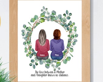 Mother and Daughter Print, Gift from Daughter, Mother's Day or Birthday