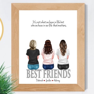 Best Friend Print, Gift for Girlfriend, Sister or Cousins, Birthday Gift for Her