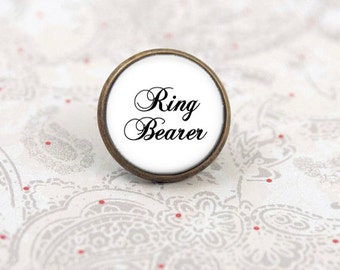 Ring Bearer Tie Tack, Boutonniere Pin for Page Boy, Groomsmen Gift