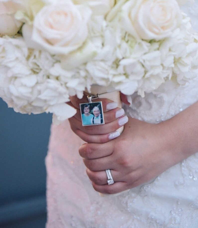 Custom Memorial Charm Bridal Bouquet Charm Personalized Etsy