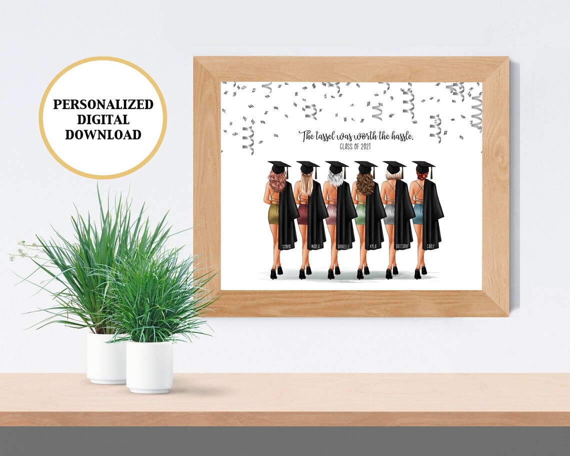 Graduation Gift Best Friends Graduation Print Group Etsy