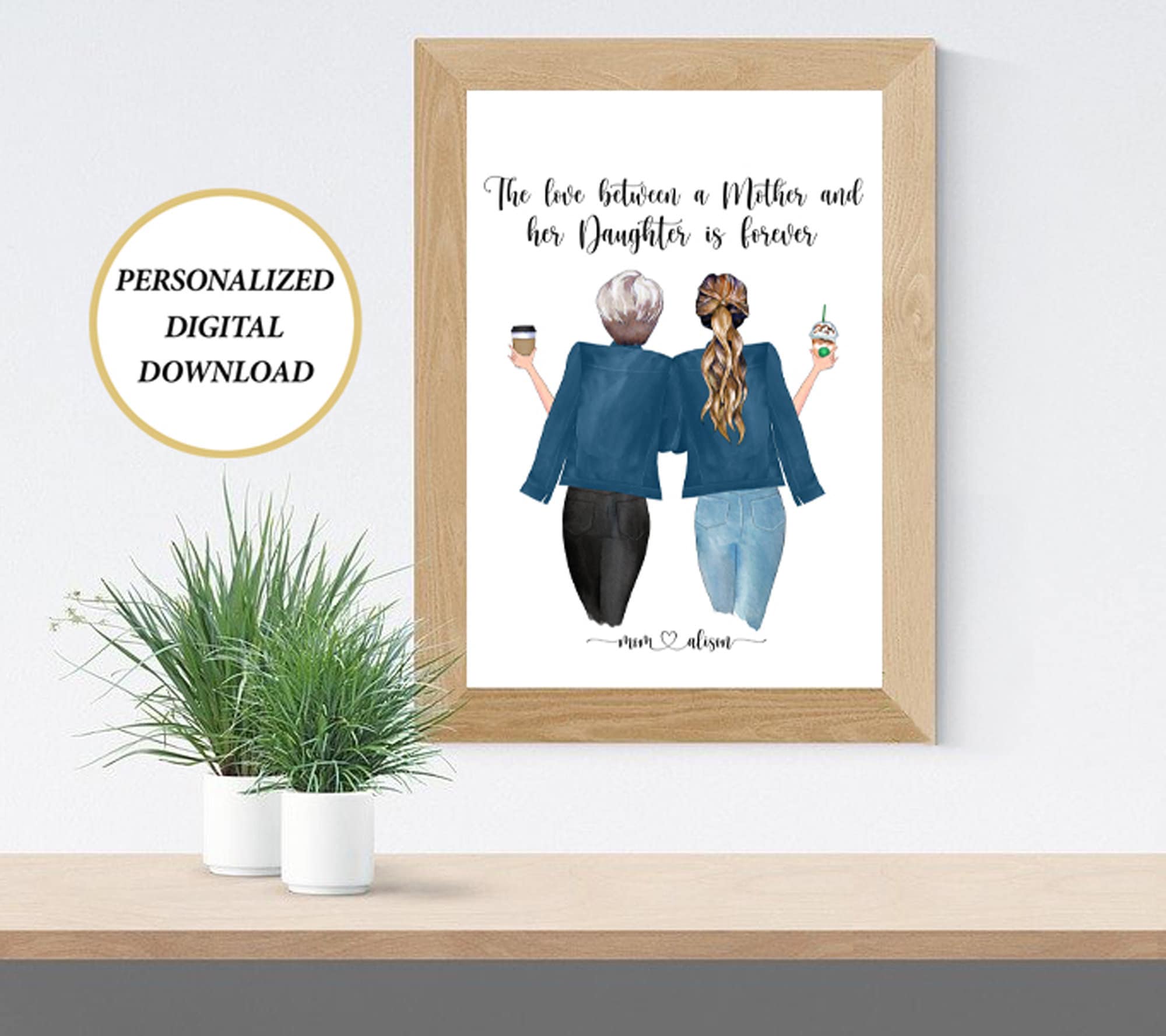 Custom Wall Art Mom Gift From Daughter Personalized Etsy Canada