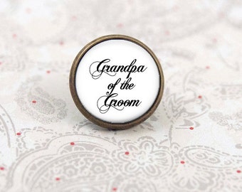 Grandpa of the Groom Tie Tack, Tie Pin for Grandfather, Groomsmen Gift