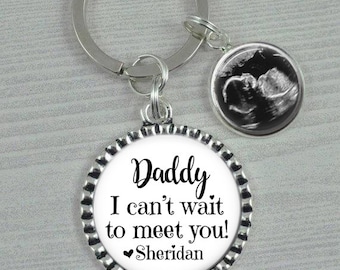 Father To Be Gift,  Custom Photo Keychain for Daddy, Father's Day, Birthday Gift