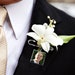 Boutonniere Charm, Lapel Pin, Memorial Charm, Custom Photo Pendant for the Groom