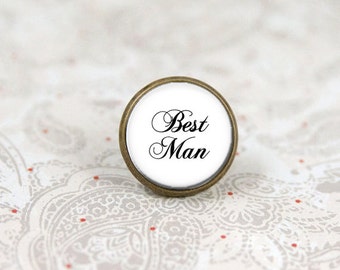 Best Man Tie Tack, Lapel pin for the Groomsmen