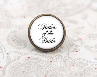 Father of the Bride Tie Tack, Lapel Pin, Tie Clip, Tie Pin, Brooch, Wedding Party, Dad Gift