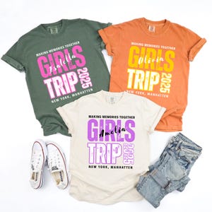 Comfort Colors® Girls Trip 2025 Shirt, Custom Girls Trip Shirt, Girls Vacation Shirt, Weekend Girl Trip, Summer Vacation Shirt, Summer Trip