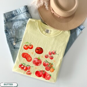 Comfort Colors® Tomato Shirt, Fruit Shirt, Botanical Shirt, Cottagecore Clothing Vegan Shirt, Garden Shirt Vegetable Shirt,Aesthetic Clothes