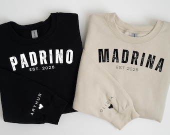 Custom Madrina Sweatshirt - Padrino Hoodie - Personalized Godparent Proposal Gift - Godmama Sweater - Godmom Goddad - Godfather Crewneck