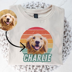 Custom Dog Shirt, Custom Cat T-shirt, Custom Dog Tshirt Vintage, Custom Dog Tee Shirts, Custom Cat Shirt Vintage, Retro T-shirt with Dog
