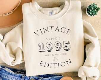Custom Birthday Sweatshirt, 30th Birthday Sweatshirt, Custom Birth Year Shirt, Birthday Gift, 1995 Shirt, 30th Birthday Gift For Women Men