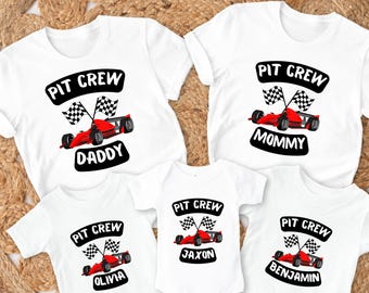 Fast One Pit Crew Birthday Shirt, Car Race Birthday Tee, Birthday Boy Shirt, Family First Birthday Party Shirts, Fast One 1st Birthday Shirt