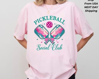 Comfort Colors® Pickleball Social Club Shirt,Pickleball Gifts, Sport Shirt, Pickleball Shirt for Women, Gift for Her, Sport Outfit