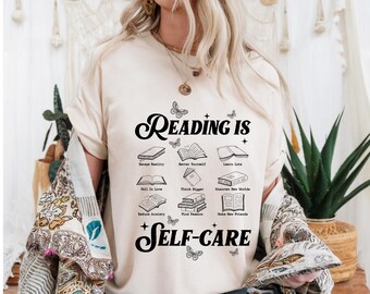 Reading Is Self-Care T shirt, Reading Book Sweatshirt,Book Lover Shirt,Teacher Tee, Reading Gift,Book Lover Gift,Bookworm Shirt,Book Reading