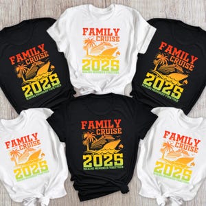 Retro Family Cruise 2025,Family Cruise Shirts, Family Matching Vacation Shirts,2025 Cruise Squad,Cruise 2025 Shirts, Matching Family Outfits