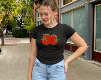 Tomato Girl Summer Shirt, Farmers Market Shirt, Tomato Shirt, Fruit Shirt, Cottagecore Aesthetic,Summer, Vintage Tomato Shirt, Gardening Y2K